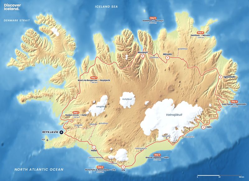 Discover Iceland map: Ring Road & itineraries